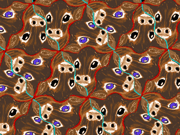 reflection | make your own tessellation | completed example art