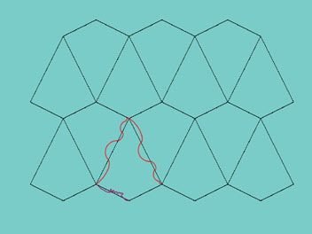 Construction lines for a tessellation art lesson