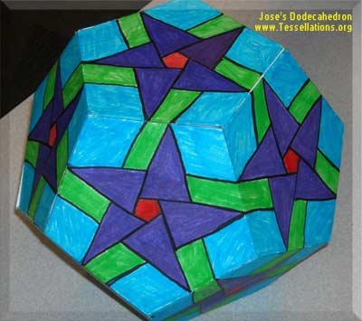a first-time tessellation on the surface of a dodecahedron