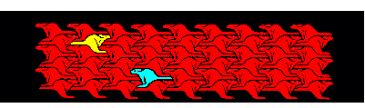 Bruce Bilney's tessellation of kangaroos