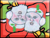 santa claus motif tessellation art by bruce bilney