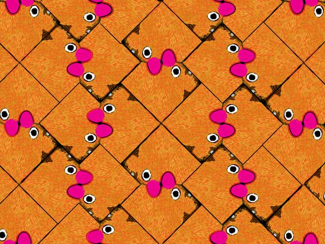 bear motif tessellation art by a child