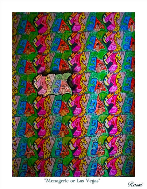 Las Vegas, interlocking graffiti-style tessellation art