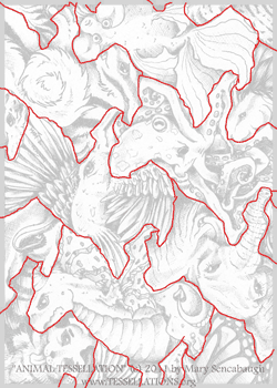 animal motif tessellation by mary sencabaugh