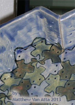 cracks in the ceramic dish