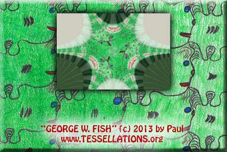 George W Bush head motif tessellation