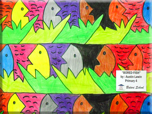 fish tessellation by a child