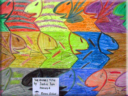 fish tessellation by a child
