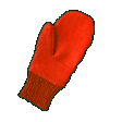orange mitten