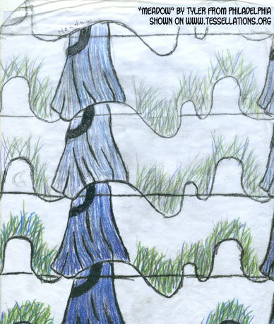 Pokemon anime characters tessellate in this first-time tessellation by a 9th grade child