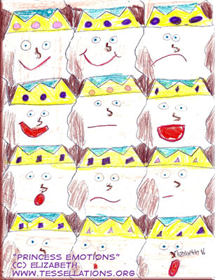 Teenage Mutant Ninja Turtles tesselation by a child