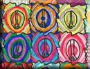 peace sign theme tessellation art by a child