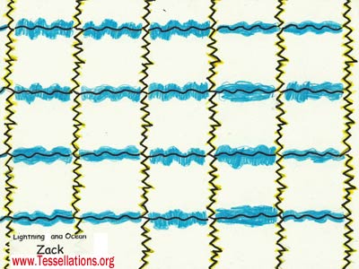 make-your-own tessellation art by a 4th grade student