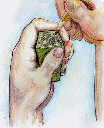 sketch the design in pencil