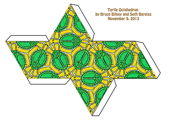 diy turtle tessellation papercraft octahedron